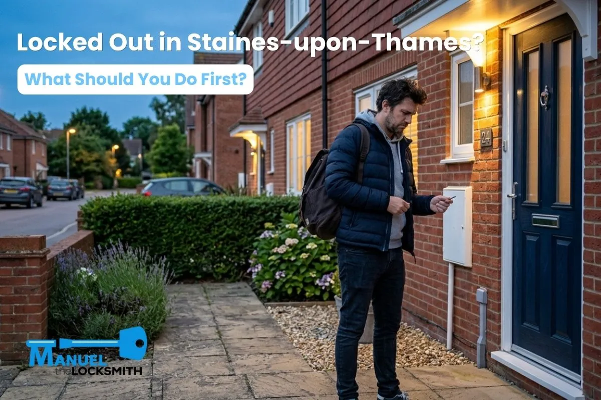 Homeowner locked outside a house in Staines-upon-Thames after being locked out